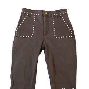 Express Gray high rise legging jeans